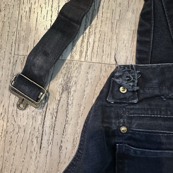 Carhartt Bib Overalls Men's 44x32 Relaxed Black Canvas Double Knee (102776-001) - Picture 3 of 16